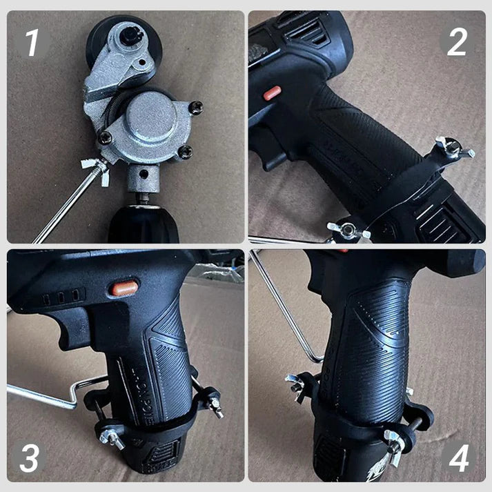 Electric drill with sheet metal cutter