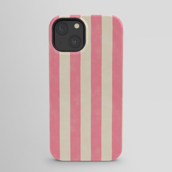 Cabana Stripe - pink & cream iPhone Case