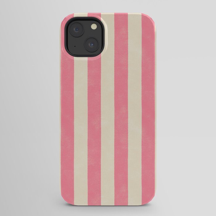 Cabana Stripe - pink & cream iPhone Case
