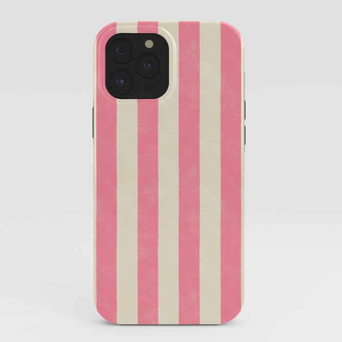 Cabana Stripe - pink & cream iPhone Case