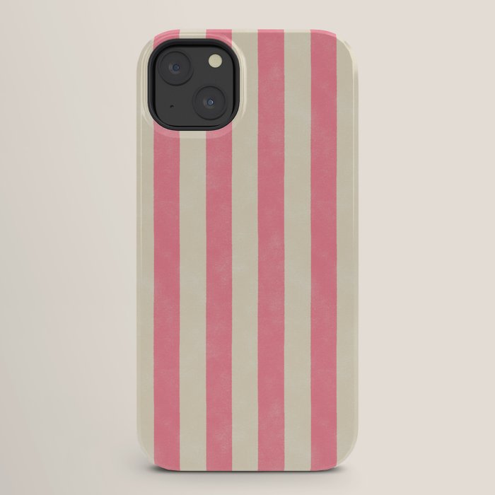 Cabana Stripe - pink & cream iPhone Case