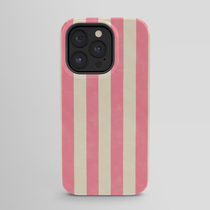 Cabana Stripe - pink & cream iPhone Case