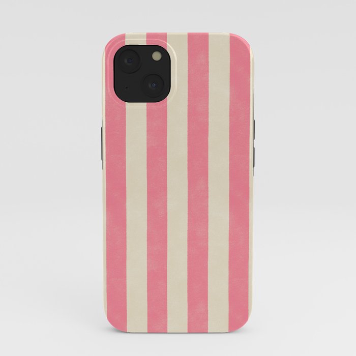 Cabana Stripe - pink & cream iPhone Case