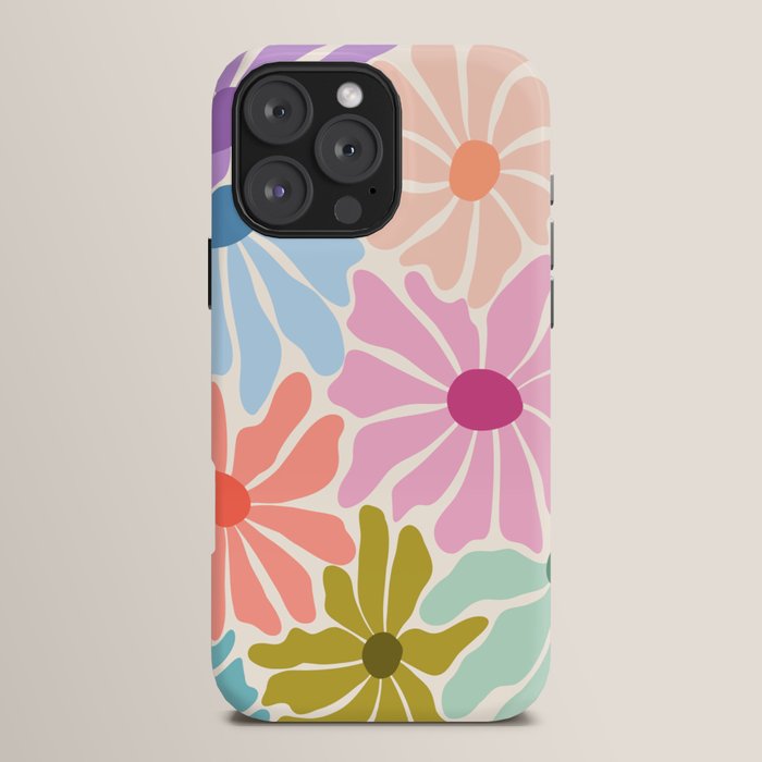 Colors of Joy - Groovy Flowers iPhone Case