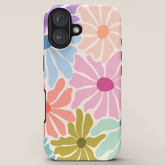 Colors of Joy - Groovy Flowers iPhone Case