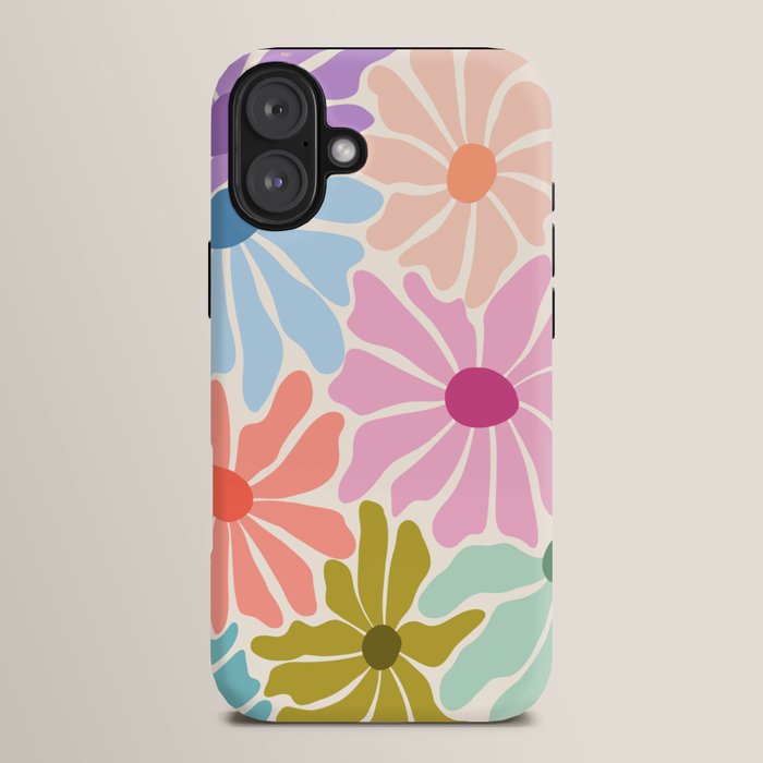 Colors of Joy - Groovy Flowers iPhone Case
