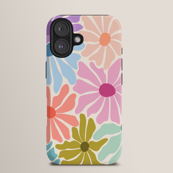 Colors of Joy - Groovy Flowers iPhone Case