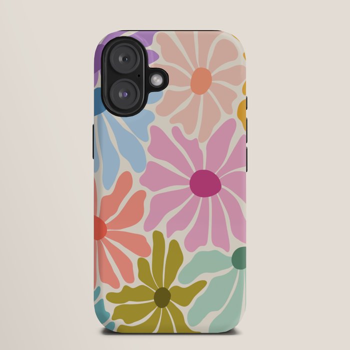 Colors of Joy - Groovy Flowers iPhone Case