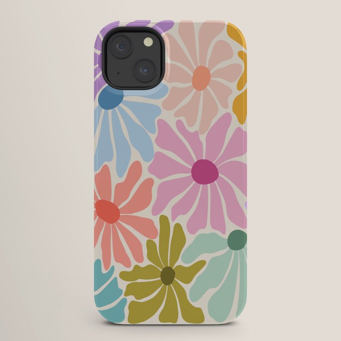 Colors of Joy - Groovy Flowers iPhone Case