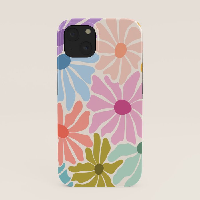 Colors of Joy - Groovy Flowers iPhone Case