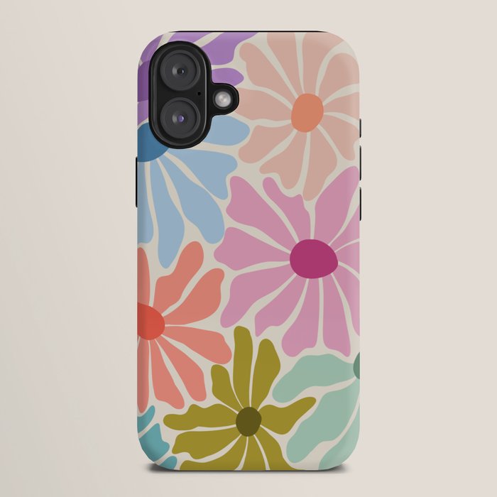 Colors of Joy - Groovy Flowers iPhone Case