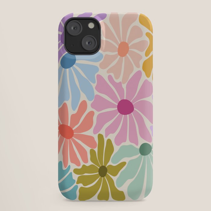 Colors of Joy - Groovy Flowers iPhone Case