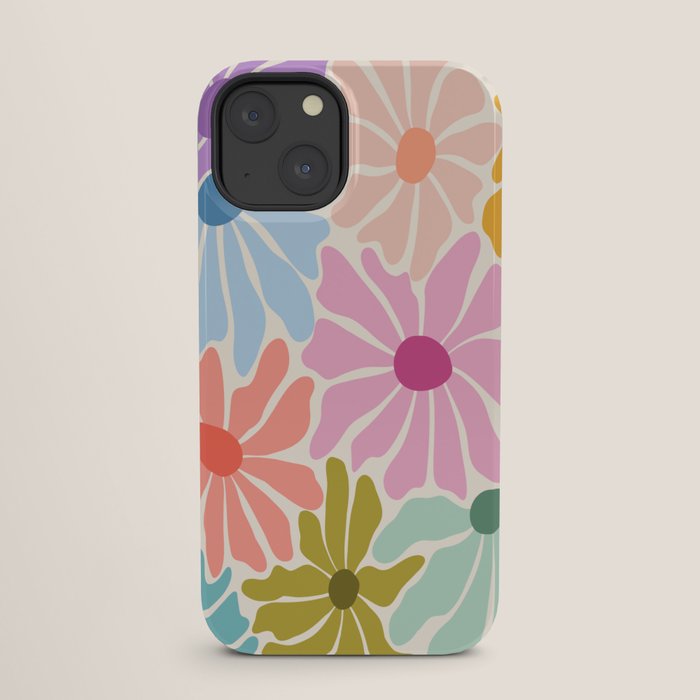 Colors of Joy - Groovy Flowers iPhone Case