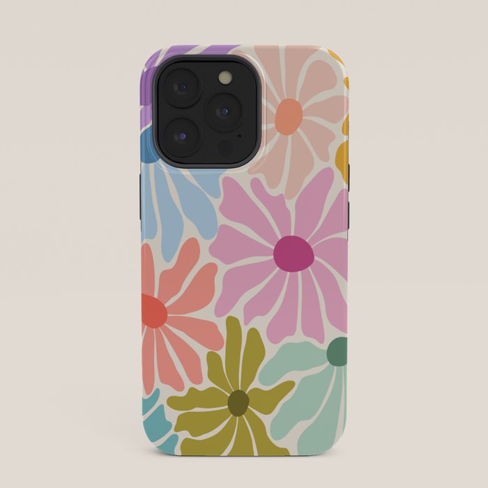 Colors of Joy - Groovy Flowers iPhone Case