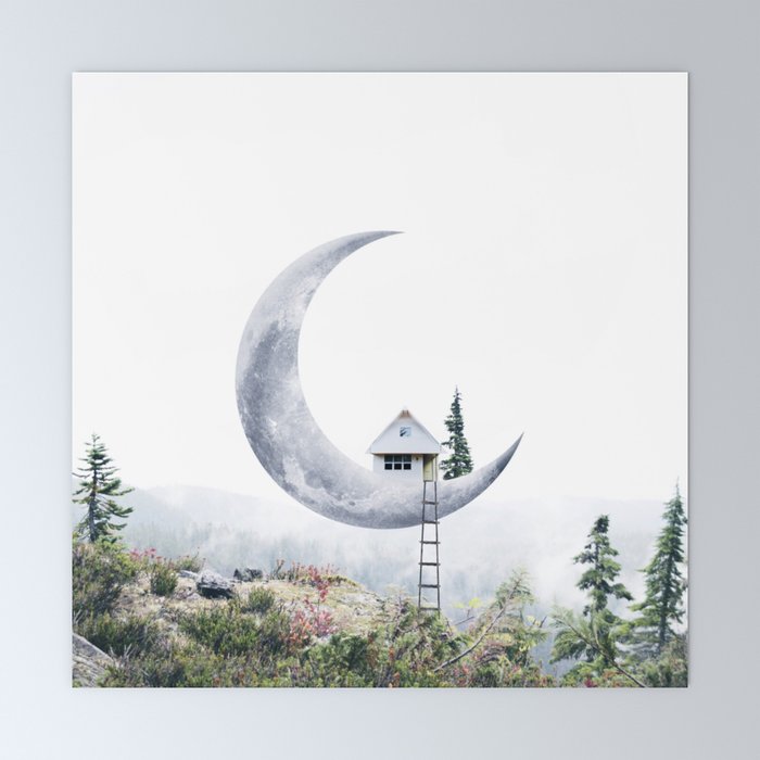 Moon House Mini Art Print