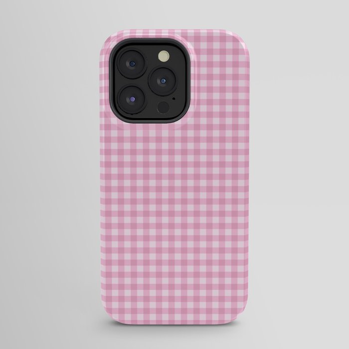 Gingham Plaid Pattern - Pastel Pink iPhone Case