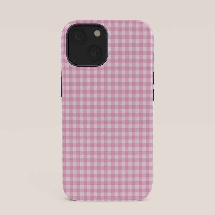 Gingham Plaid Pattern - Pastel Pink iPhone Case