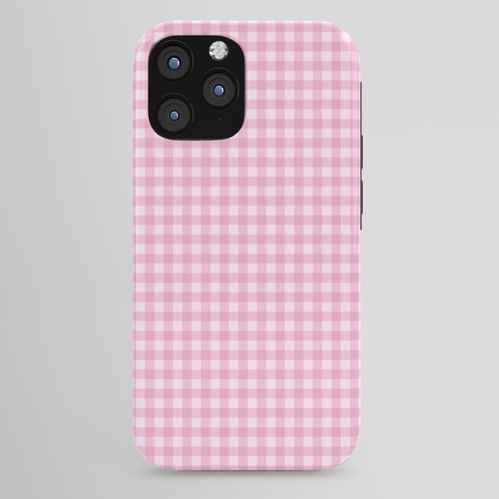 Gingham Plaid Pattern - Pastel Pink iPhone Case