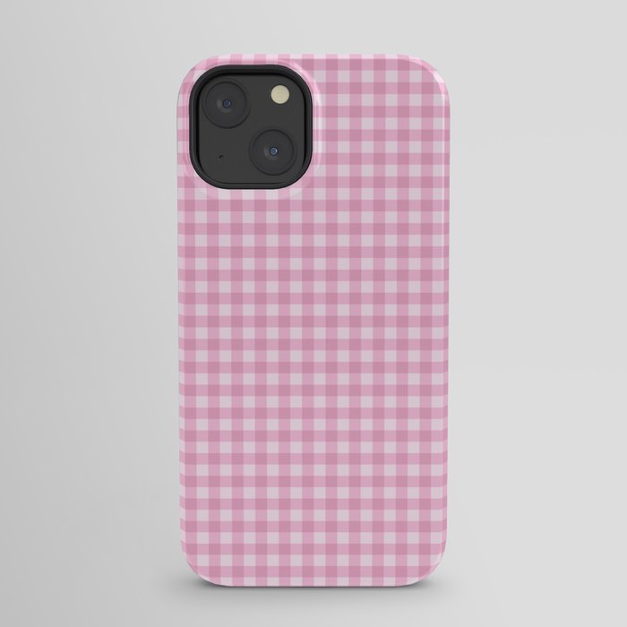 Gingham Plaid Pattern - Pastel Pink iPhone Case