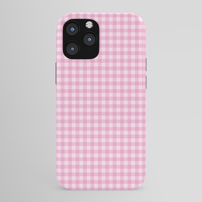 Gingham Plaid Pattern - Pastel Pink iPhone Case