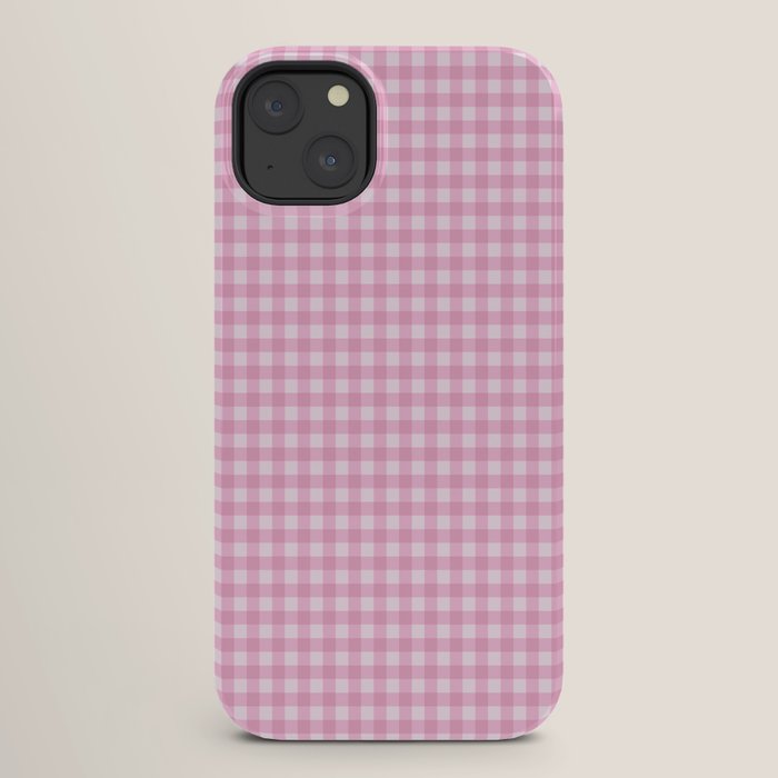 Gingham Plaid Pattern - Pastel Pink iPhone Case