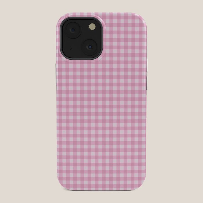 Gingham Plaid Pattern - Pastel Pink iPhone Case