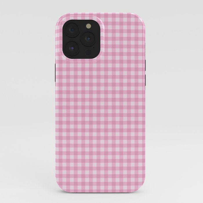 Gingham Plaid Pattern - Pastel Pink iPhone Case