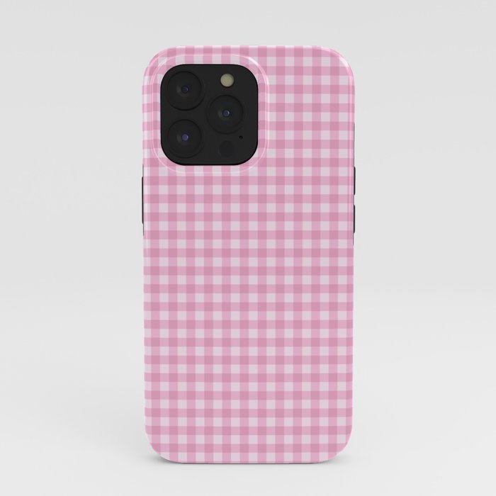 Gingham Plaid Pattern - Pastel Pink iPhone Case