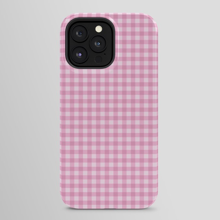 Gingham Plaid Pattern - Pastel Pink iPhone Case
