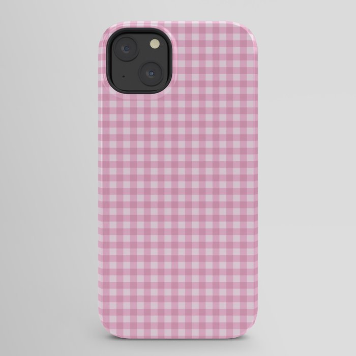 Gingham Plaid Pattern - Pastel Pink iPhone Case