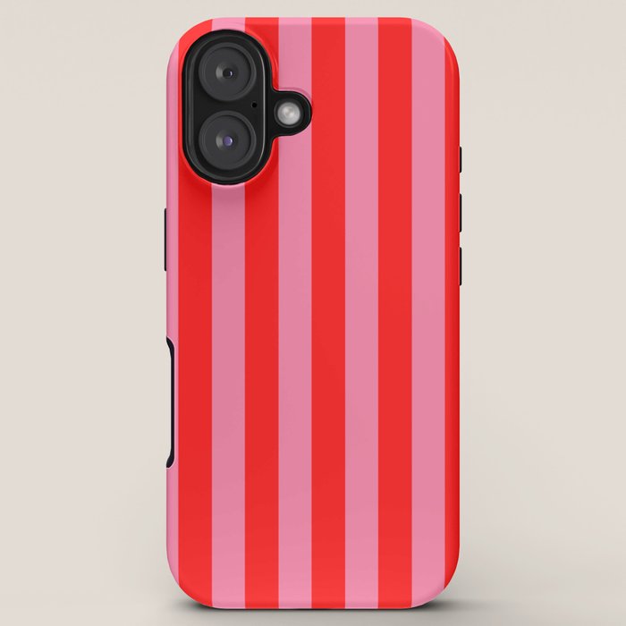 bougie pink red stripe iPhone Case