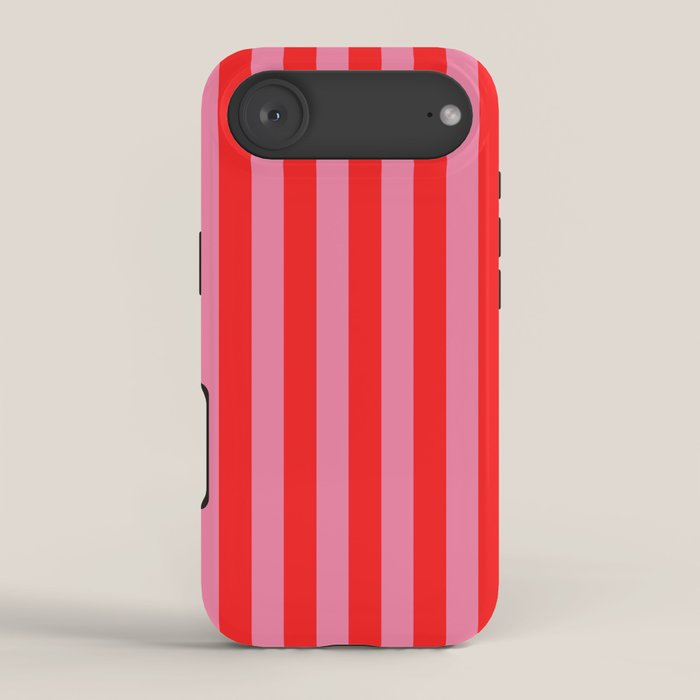 bougie pink red stripe iPhone Case