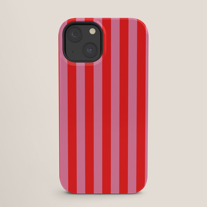 bougie pink red stripe iPhone Case
