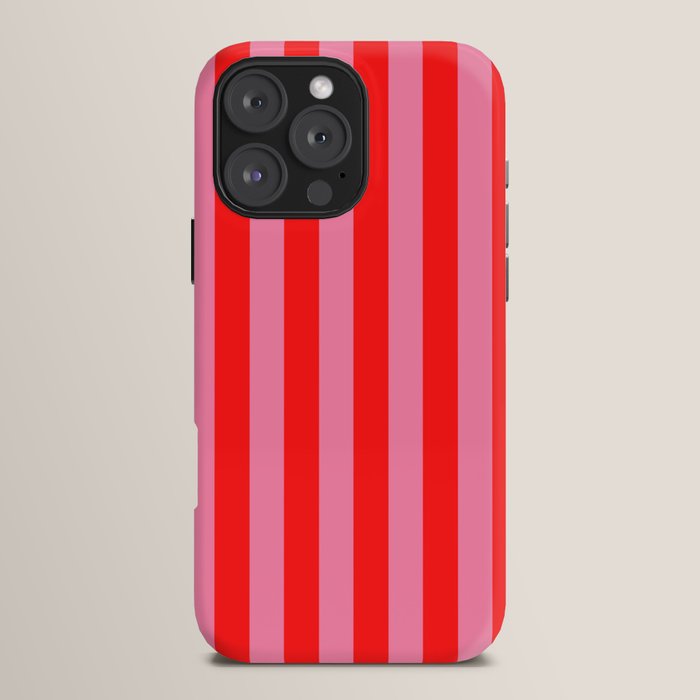bougie pink red stripe iPhone Case