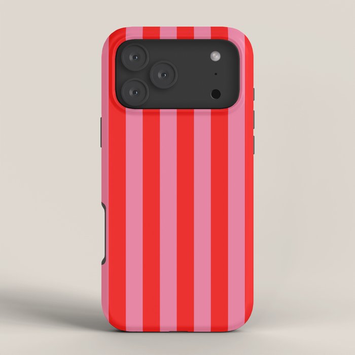 bougie pink red stripe iPhone Case