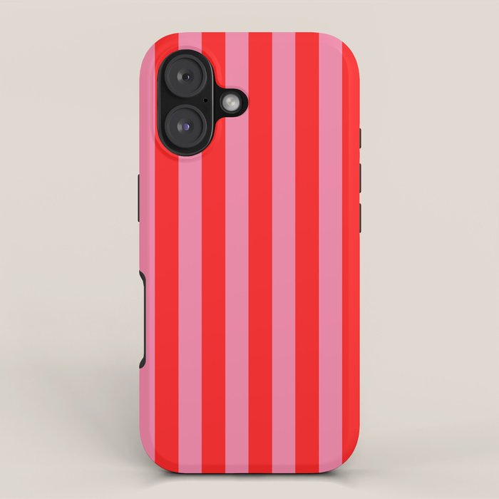 bougie pink red stripe iPhone Case