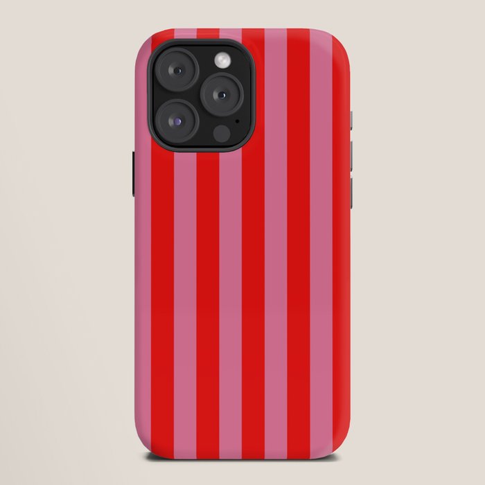 bougie pink red stripe iPhone Case