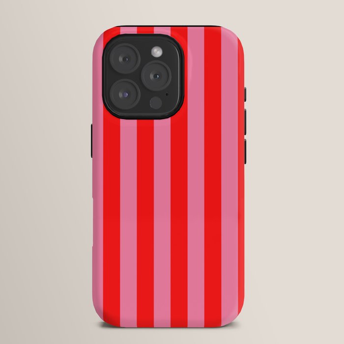 bougie pink red stripe iPhone Case