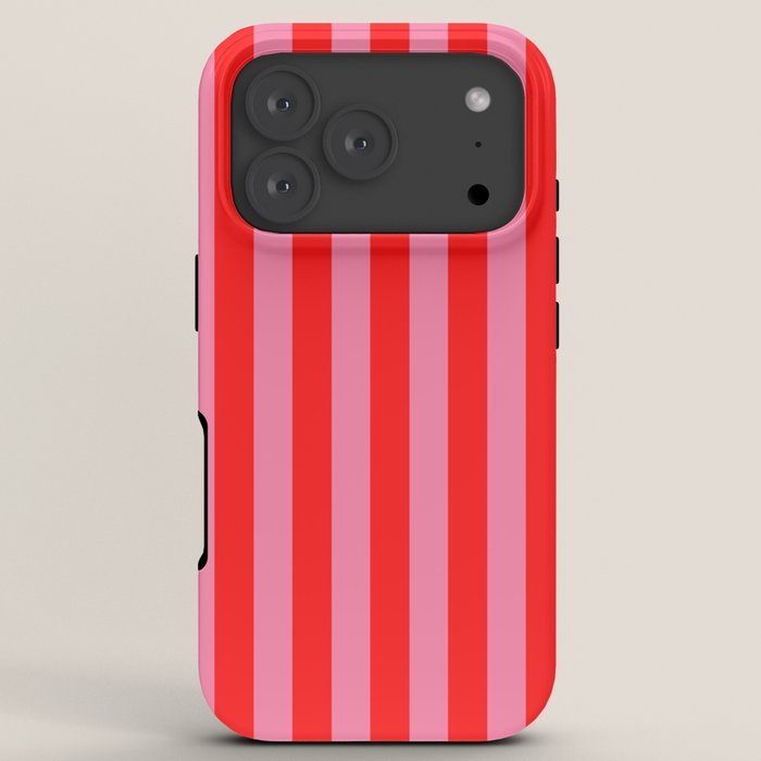 bougie pink red stripe iPhone Case