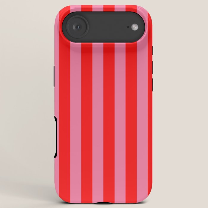 bougie pink red stripe iPhone Case