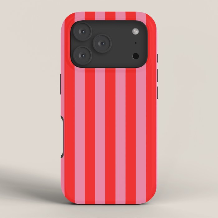 bougie pink red stripe iPhone Case