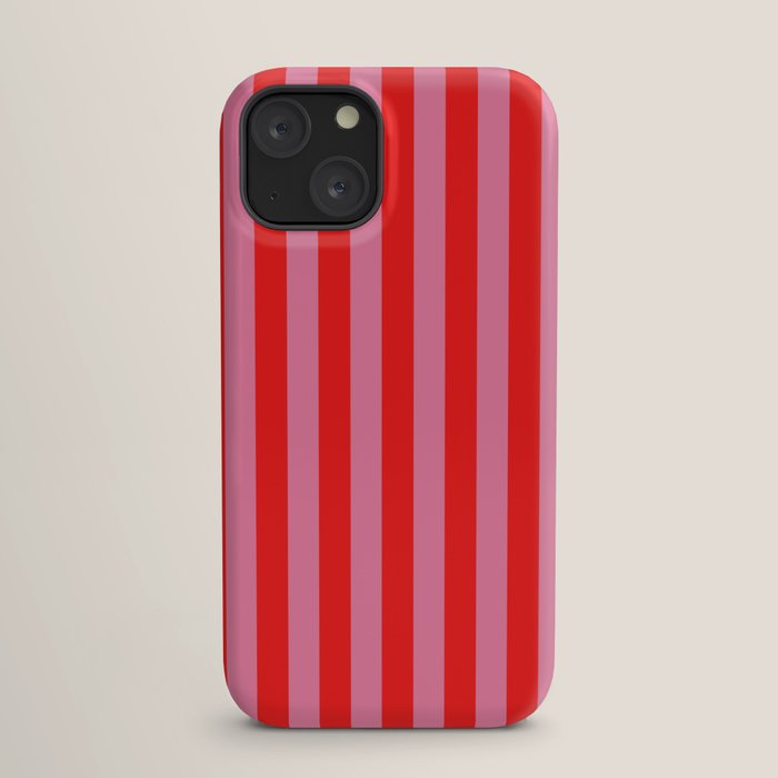bougie pink red stripe iPhone Case