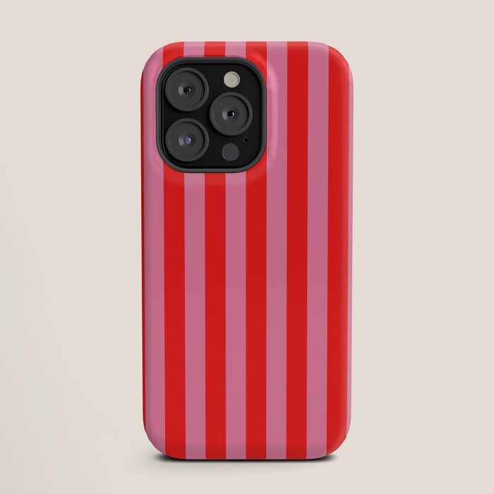 bougie pink red stripe iPhone Case