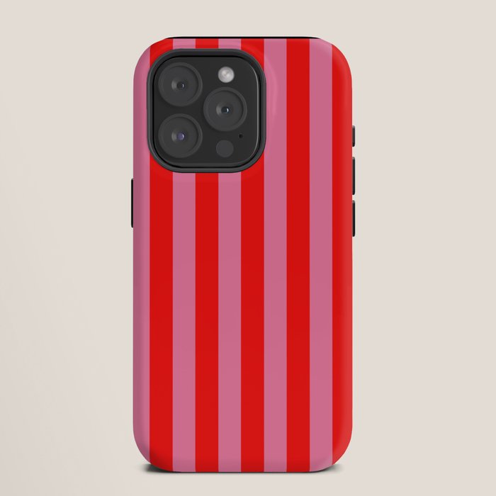 bougie pink red stripe iPhone Case