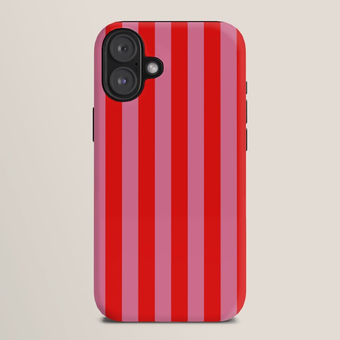 bougie pink red stripe iPhone Case