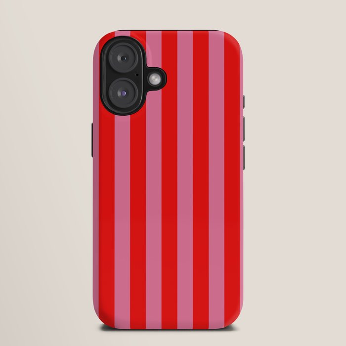 bougie pink red stripe iPhone Case