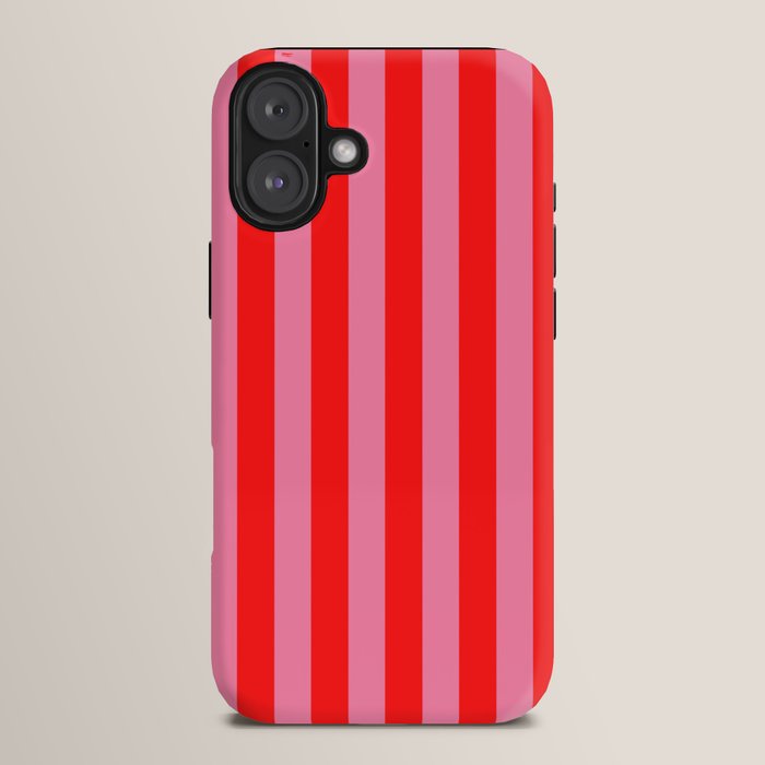 bougie pink red stripe iPhone Case