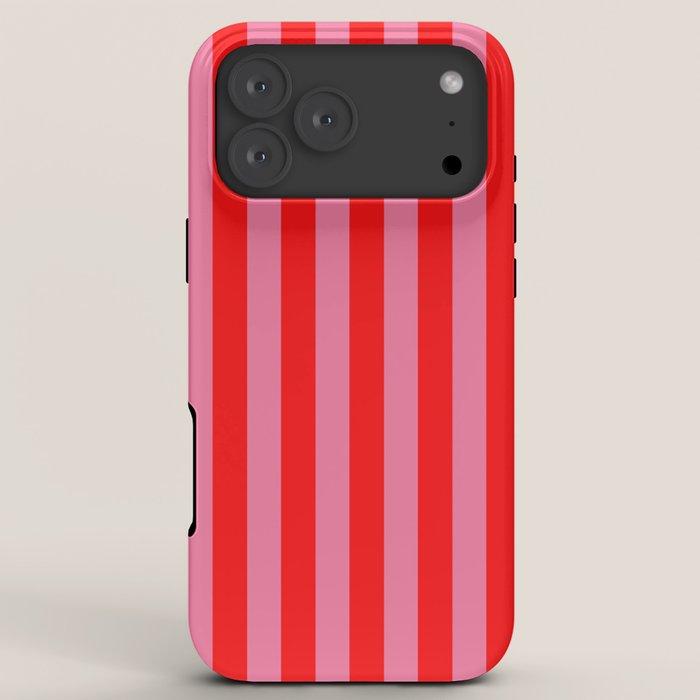 bougie pink red stripe iPhone Case