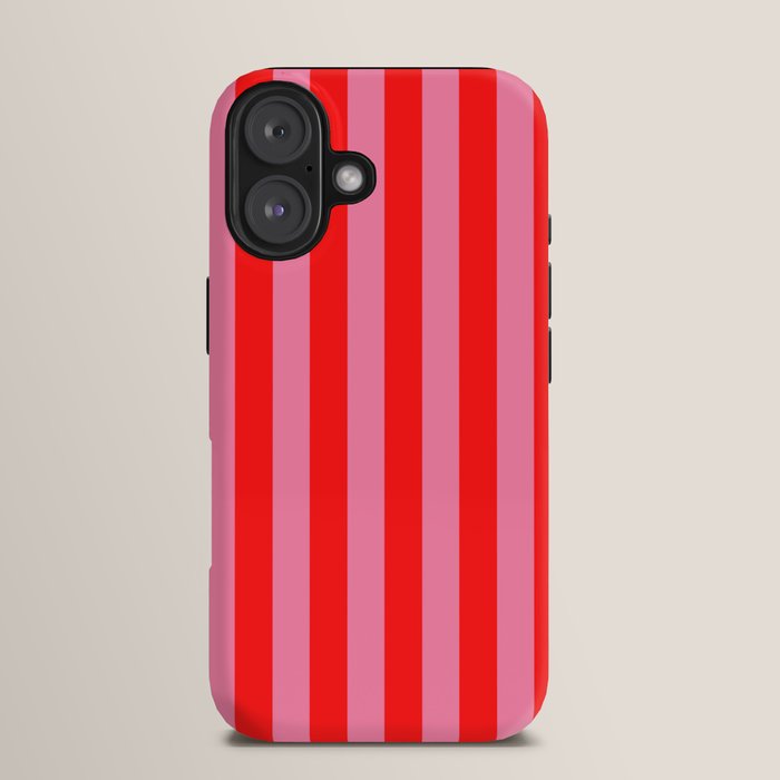 bougie pink red stripe iPhone Case