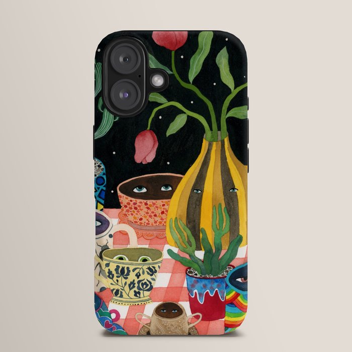 Suspicious mugs 2 iPhone Case